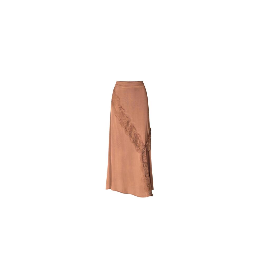 NEW RABENS SALONER women's leia sheer lace skirt in blush